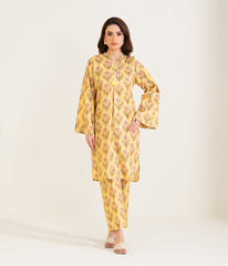 Sinopia Stitched 2 Piece Summer Women Suit-SS26-004-Yellow