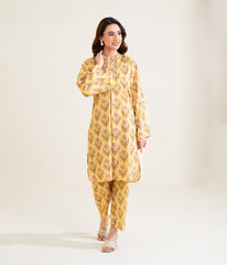 Sinopia Stitched 2 Piece Summer Women Suit-SS26-004-Yellow