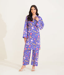 Sinopia Stitched 2 Piece Summer Women Suit-SS26-001-Purple