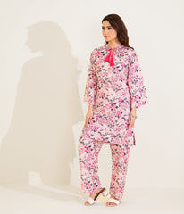 Sinopia Stitched 2 Piece Summer Women Suit-SS26-007-Pink