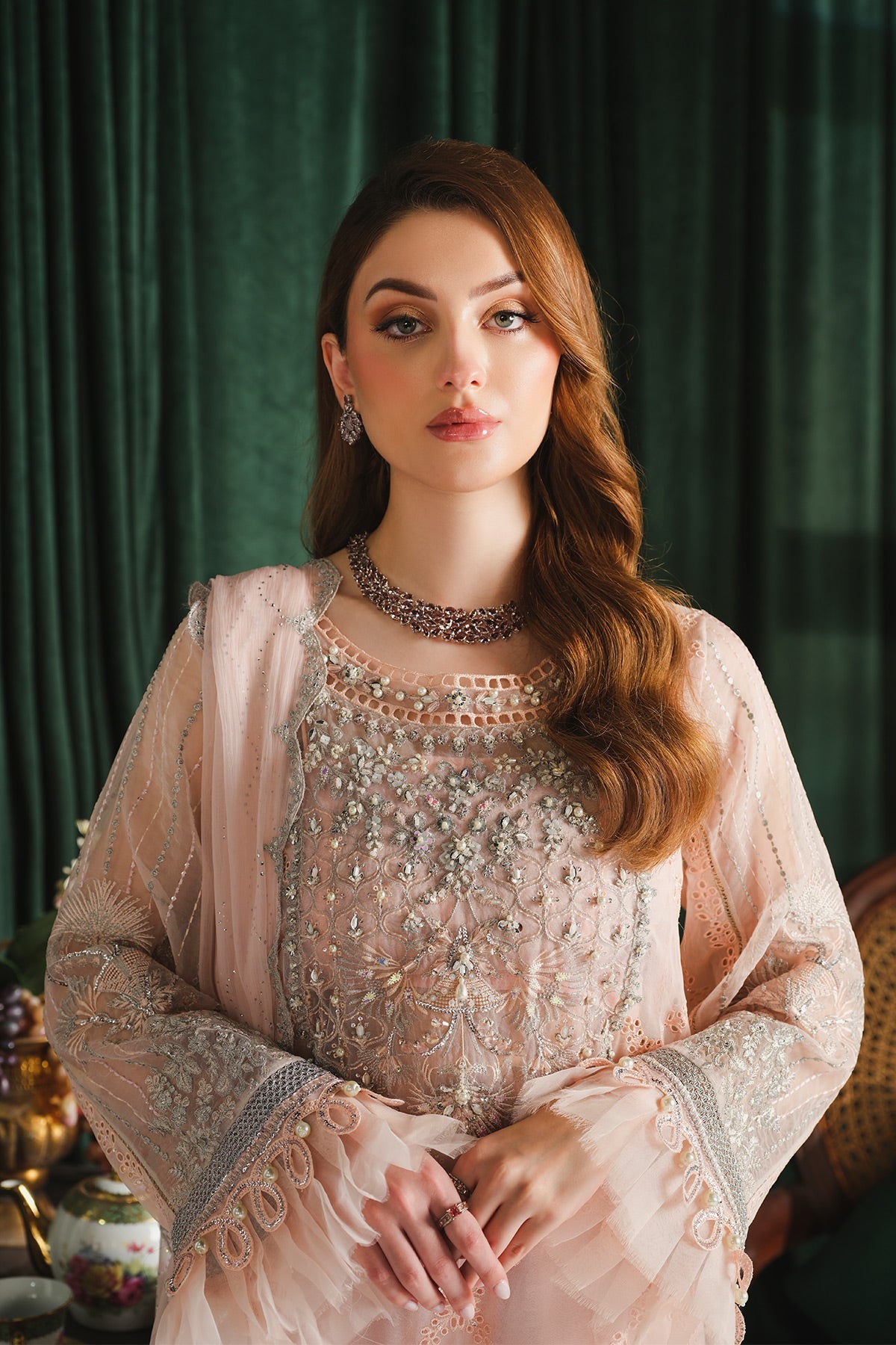 Ayla Paras By Pasha Unstitched 3 Piece Luxury Formals Collection'2024-PR105 : Tulip