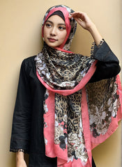 Hijab Ul Hareem Printed Hijabs-Pink