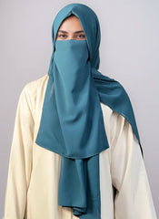 Hijab Ul Hareem Hijab & Niqab Set - Teal