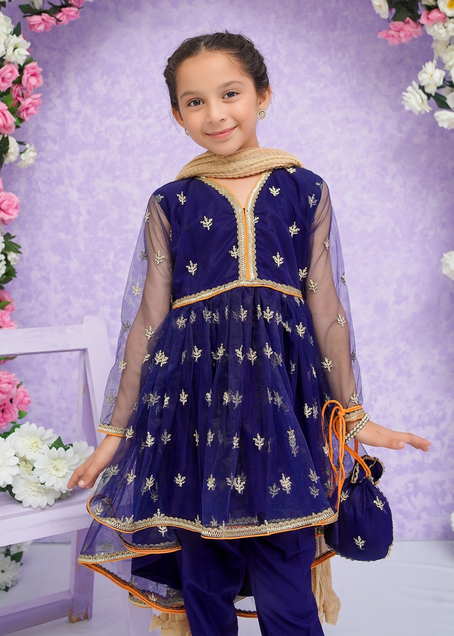 Modest Stitched 3 Piece Kids Festive Formals Edit-02 Collection'2024-Zahri