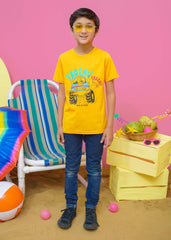 Modest Stitched Summer Kids Collection'2024-Truck Graphic Tee - Yellow