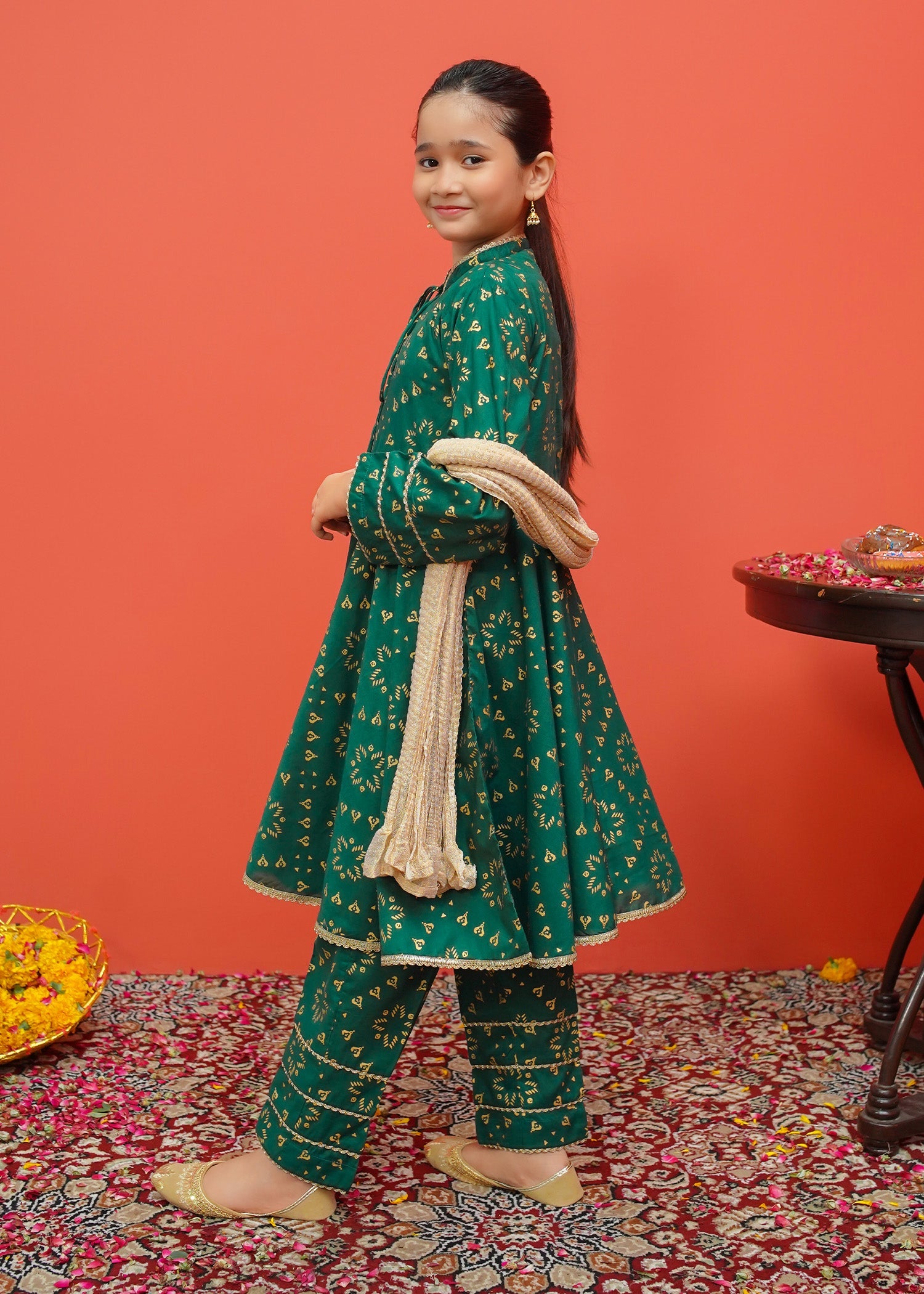 Festive Ensembles By Modest Stitched 3 Piece Printed Emb Cambric Vol-02 Collection'2024-8525