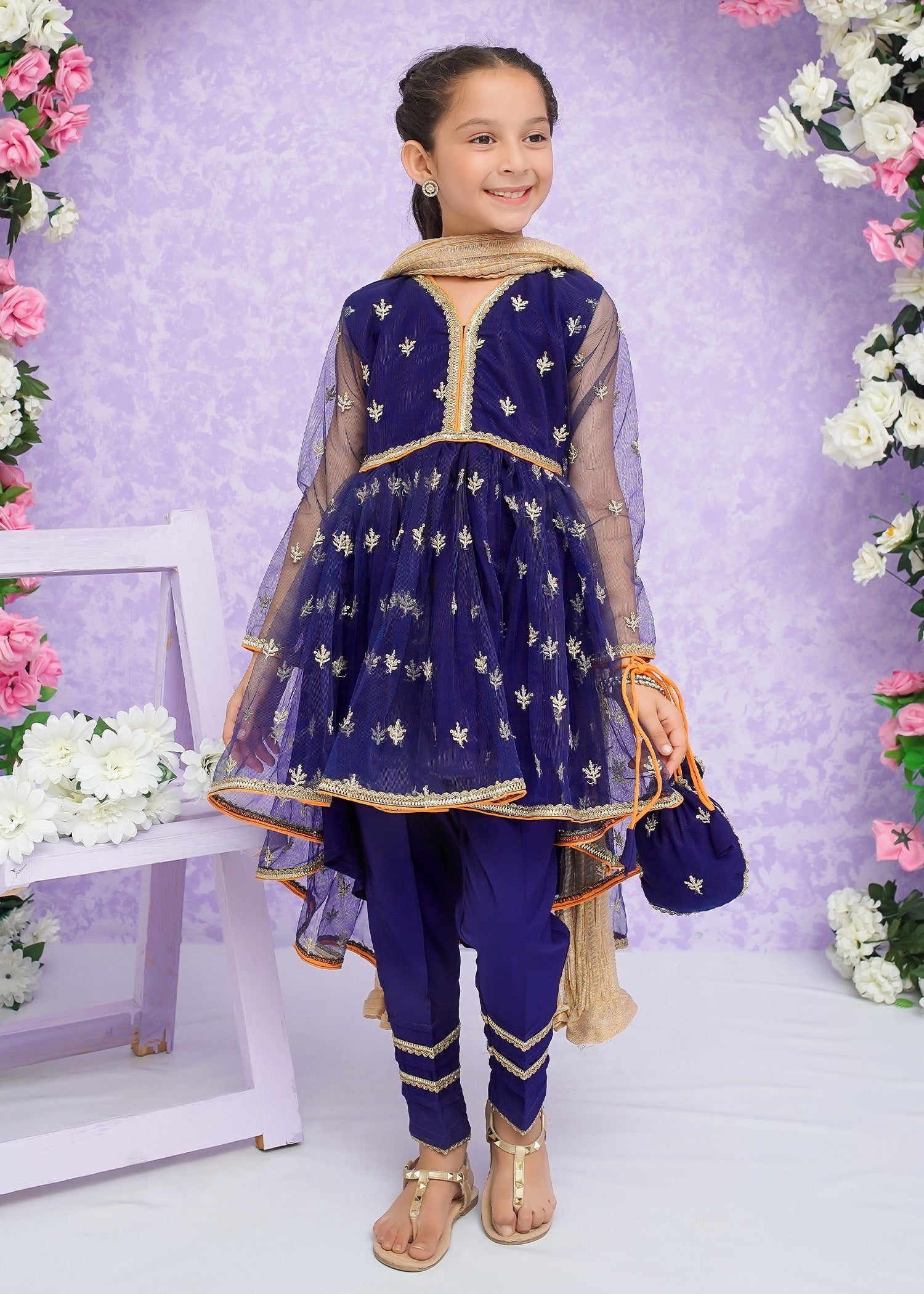 Modest Stitched 3 Piece Kids Festive Formals Edit-02 Collection'2024-Zahri