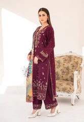 Dilkash By Inara Stitched 3 Piece Winter Suit-FLORIA DR-05