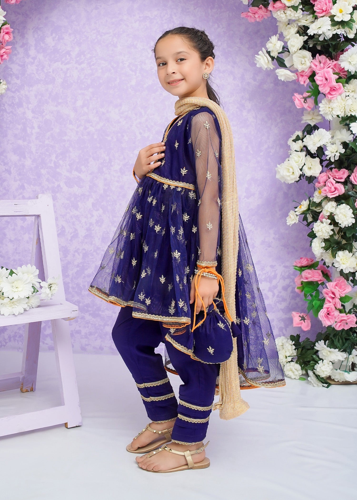 Modest Stitched 3 Piece Kids Festive Formals Edit-02 Collection'2024-Zahri