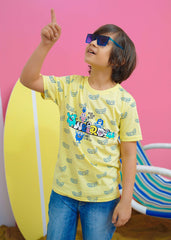 Modest Stitched Summer Kids Collection'2024-Weirdoo Graphic Tee - Yellow