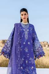 Sunlit Groove By Emaan Adeel Unstitched 3 Piece Luxury Lawn Suit-Petal Pulse
