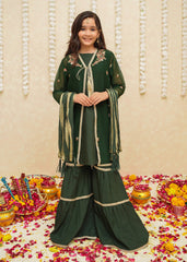 Gulzar By Modest Stitched 3 Piece Formals Collection'2025-8765-Green