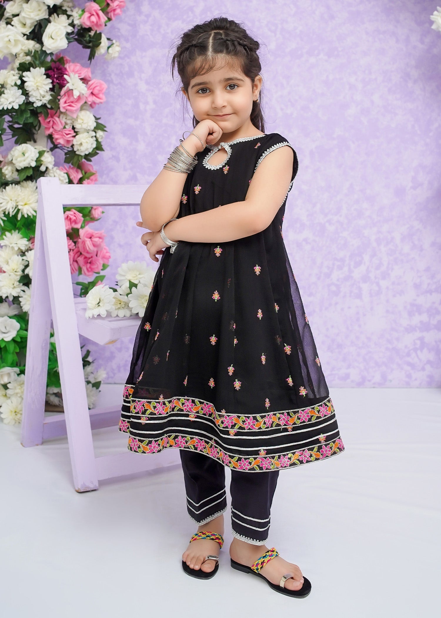 Modest Stitched 3 Piece Kids Festive Formals Edit-02 Collection'2024-Zaria