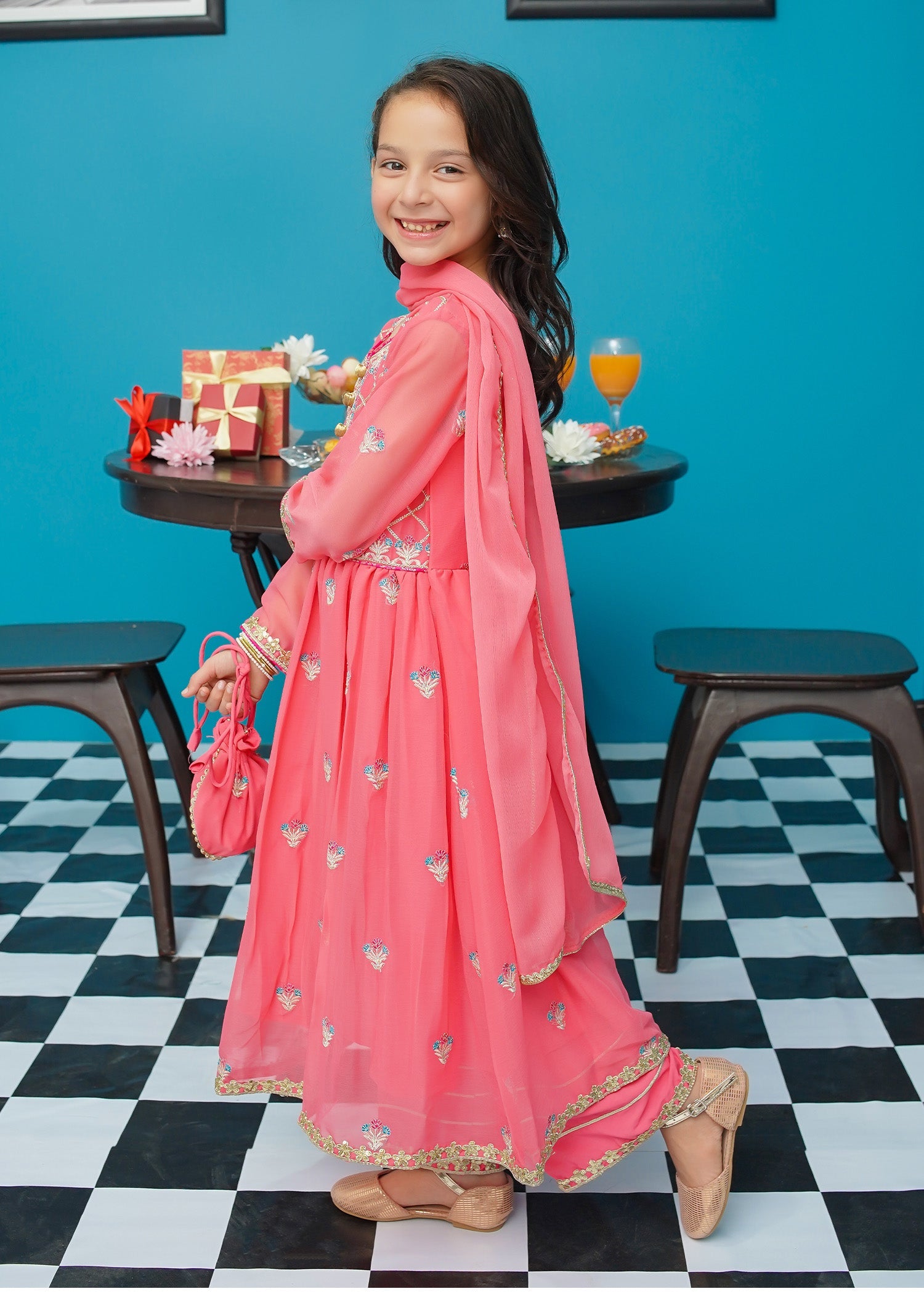 Modest Stitched 3 Piece Kids Festive Formals Edit-02 Collection'2024-Shireen