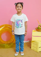 Modest Stitched Summer Kids Collection'2024-Unicorn Graphic Tee