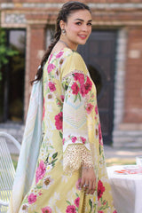 Elaf Prints Unstitched 3 Piece Printed Chikankari Lawn Collection'2024-ECK-06-A-Sunshine Bouquet