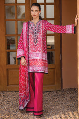 Azalea By Roheenaz Unstitched 3 Piece Printed Lawn Collection'2024-RNZ-06-B-Coral Cascade