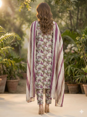 Dr Haris Unstitched 3 Piece Printed  Lawn Vol-03 Suit-DRP-021