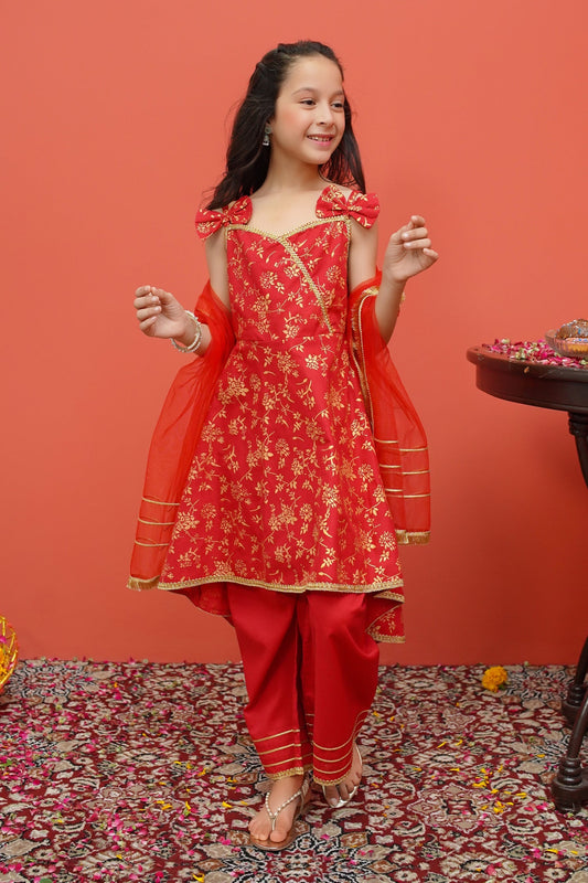 Festive Ensembles By Modest Stitched 3 Piece Printed Emb Cambric Vol-02 Collection'2024-8565