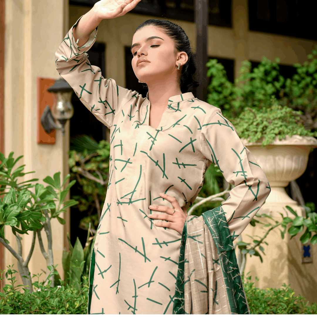 Florals & Printed By Hadar Official Stitched 3 Piece Lawn Collection-Elara - 3 PC printed