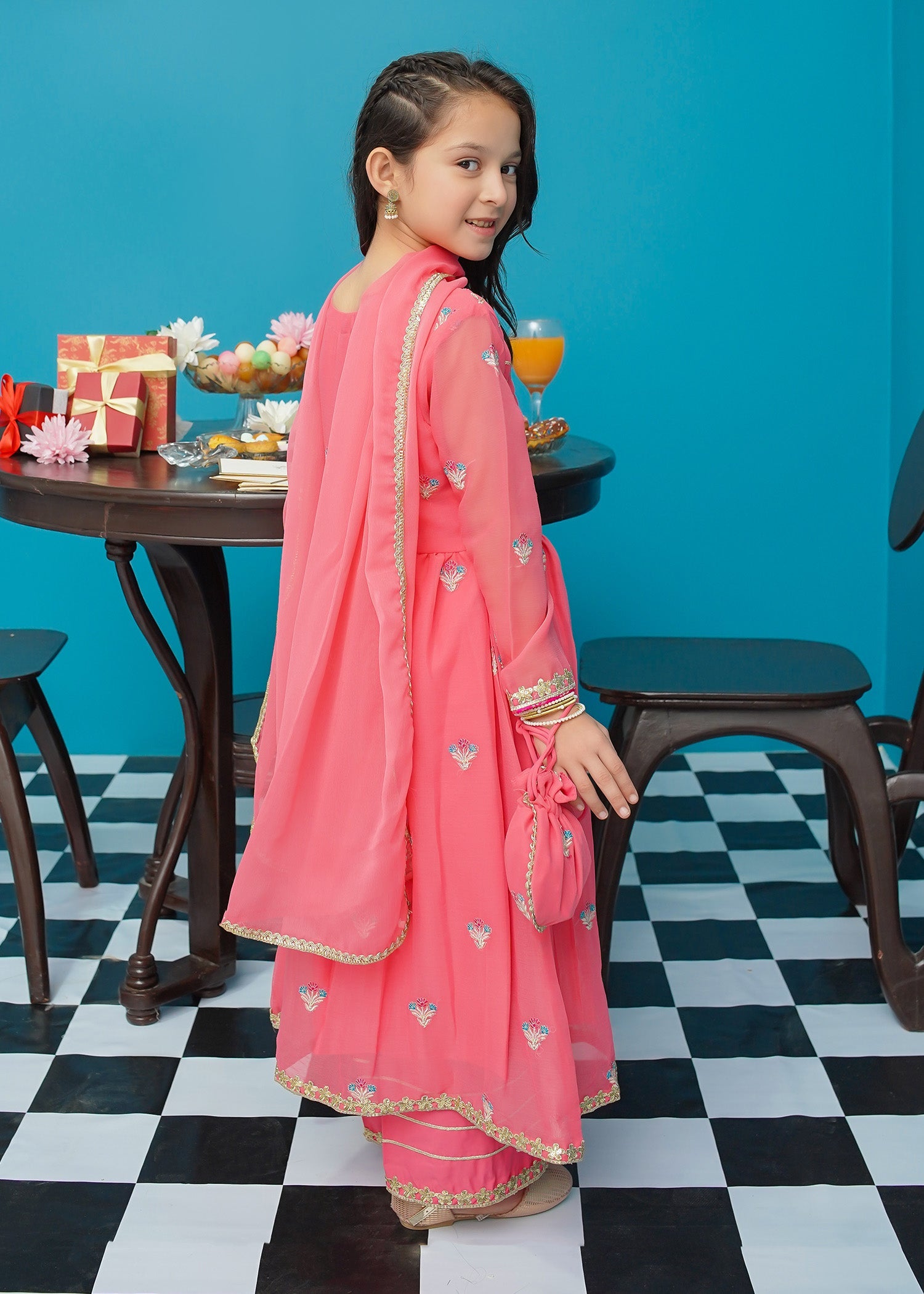 Modest Stitched 3 Piece Kids Festive Formals Edit-02 Collection'2024-Shireen