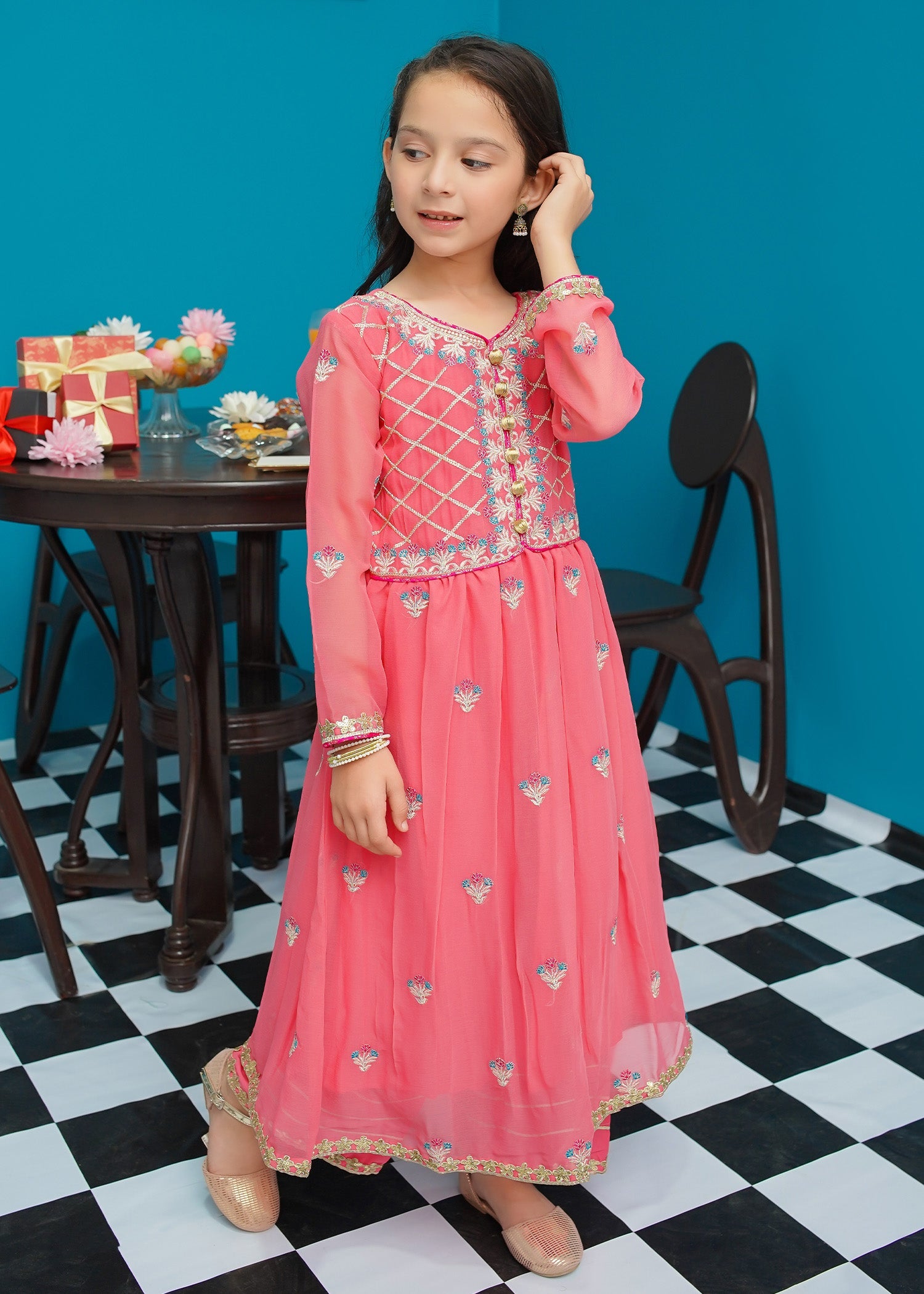 Modest Stitched 3 Piece Kids Festive Formals Edit-02 Collection'2024-Shireen