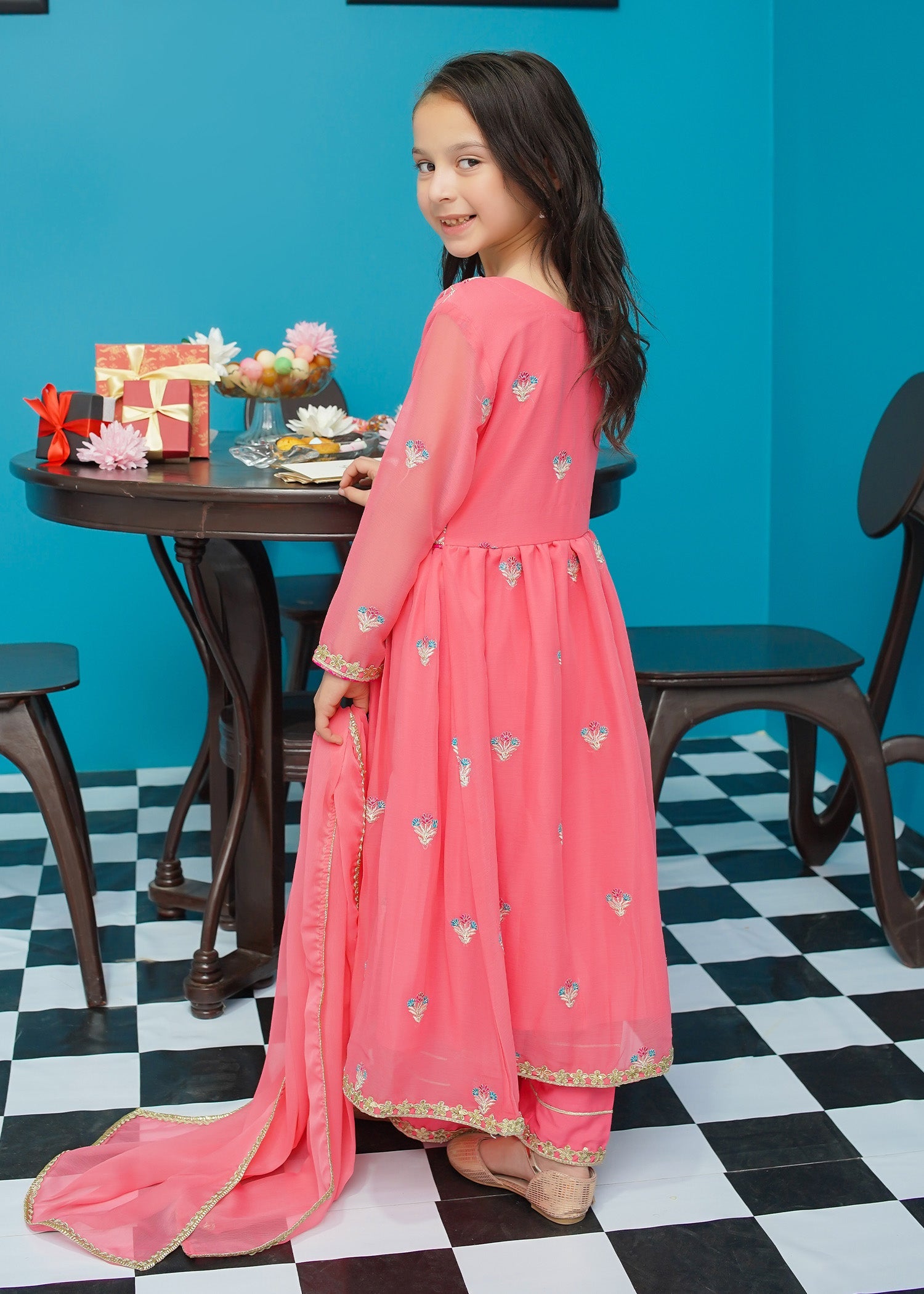 Modest Stitched 3 Piece Kids Festive Formals Edit-02 Collection'2024-Shireen