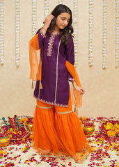 Gulzar By Modest Stitched 3 Piece Formals Collection'2025-8965-Purple