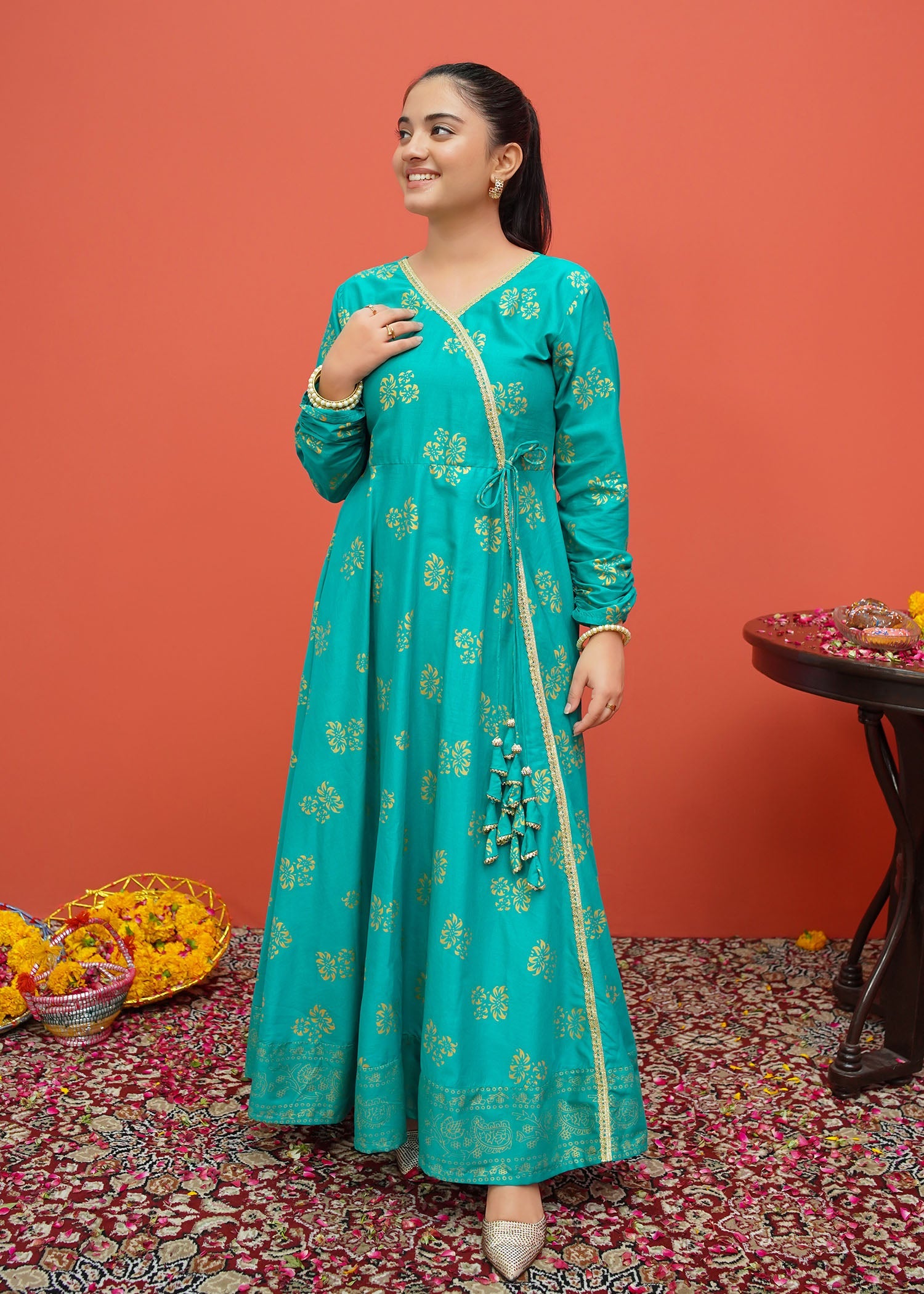 Festive Ensembles By Modest Stitched 3 Piece Printed Emb Cambric Vol-02 Collection'2024-8445