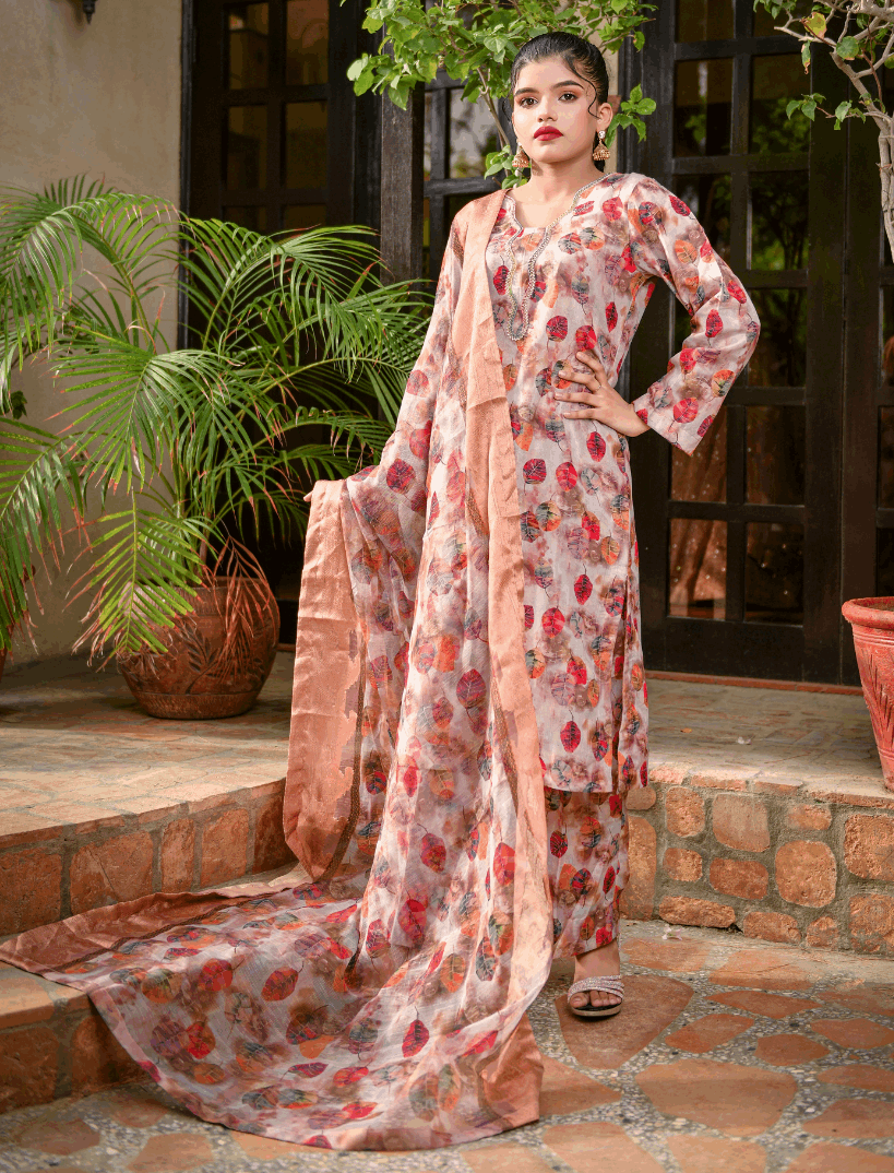 Florals & Printed By Hadar Official Stitched 3 Piece Lawn Collection-Liora - 3 PC printed