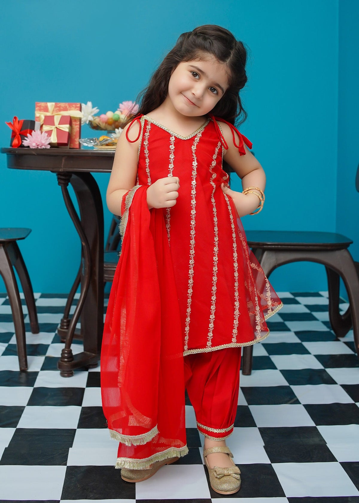 Modest Stitched 3 Piece Kids Festive Formals Edit-02 Collection'2024-Gulabo