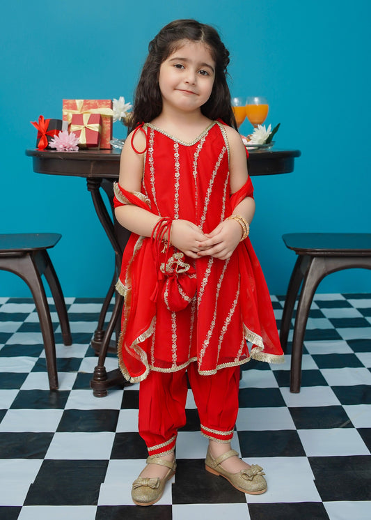 Modest Stitched 3 Piece Kids Festive Formals Edit-02 Collection'2024-Gulabo