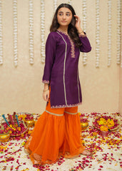 Gulzar By Modest Stitched 3 Piece Formals Collection'2025-8965-Purple