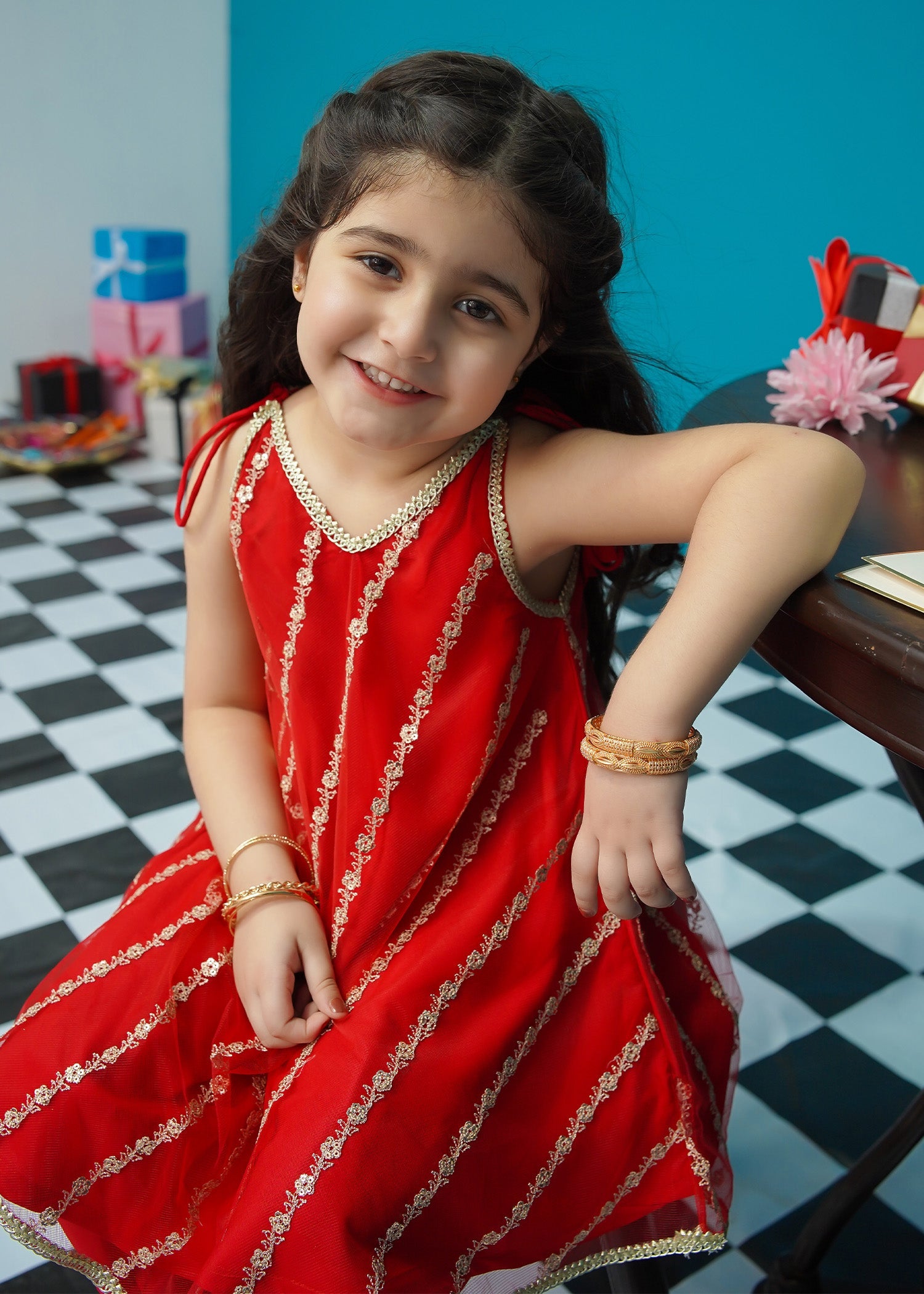 Modest Stitched 3 Piece Festive Formals Kids Collection'2025-Gulabo