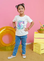 Modest Stitched Summer Kids Collection'2024-Unicorn Graphic Tee