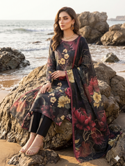 Dr Print 18 By Dr Haris Unstitched 3 Piece Lawn Suit-DPR-0157
