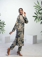 Ahlam 2pc Stitched-Forest Co-ord set Collection'2024