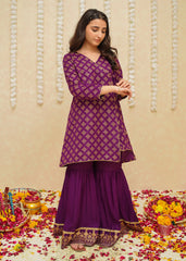 Gulzar By Modest Stitched 3 Piece Formals Collection'2025-9005-Purple