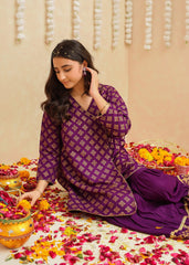 Gulzar By Modest Stitched 3 Piece Formals Collection'2025-9005-Purple