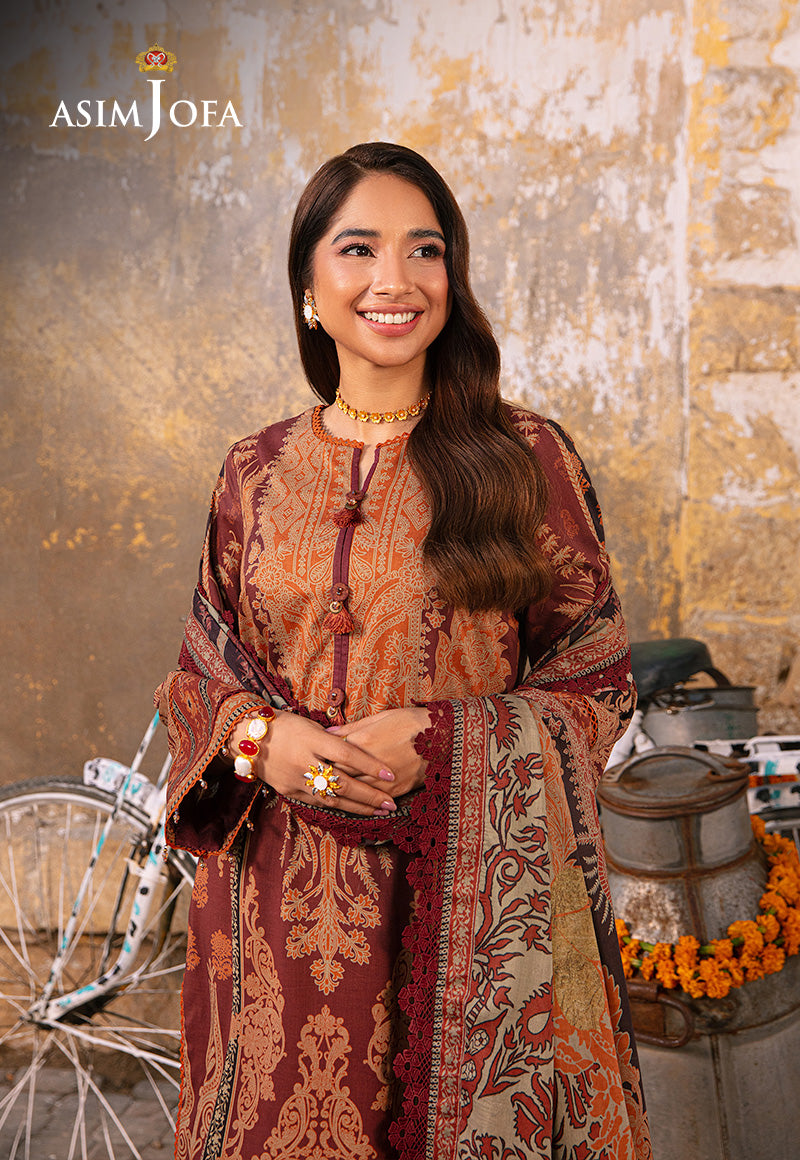 Asim Jofa Aira & Asra Pret Ajarp-24 Embroidered Lawn Stitched 3 Pcs