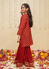 Gulzar By Modest Stitched 3 Piece Formals Collection'2025-9005-Maroon