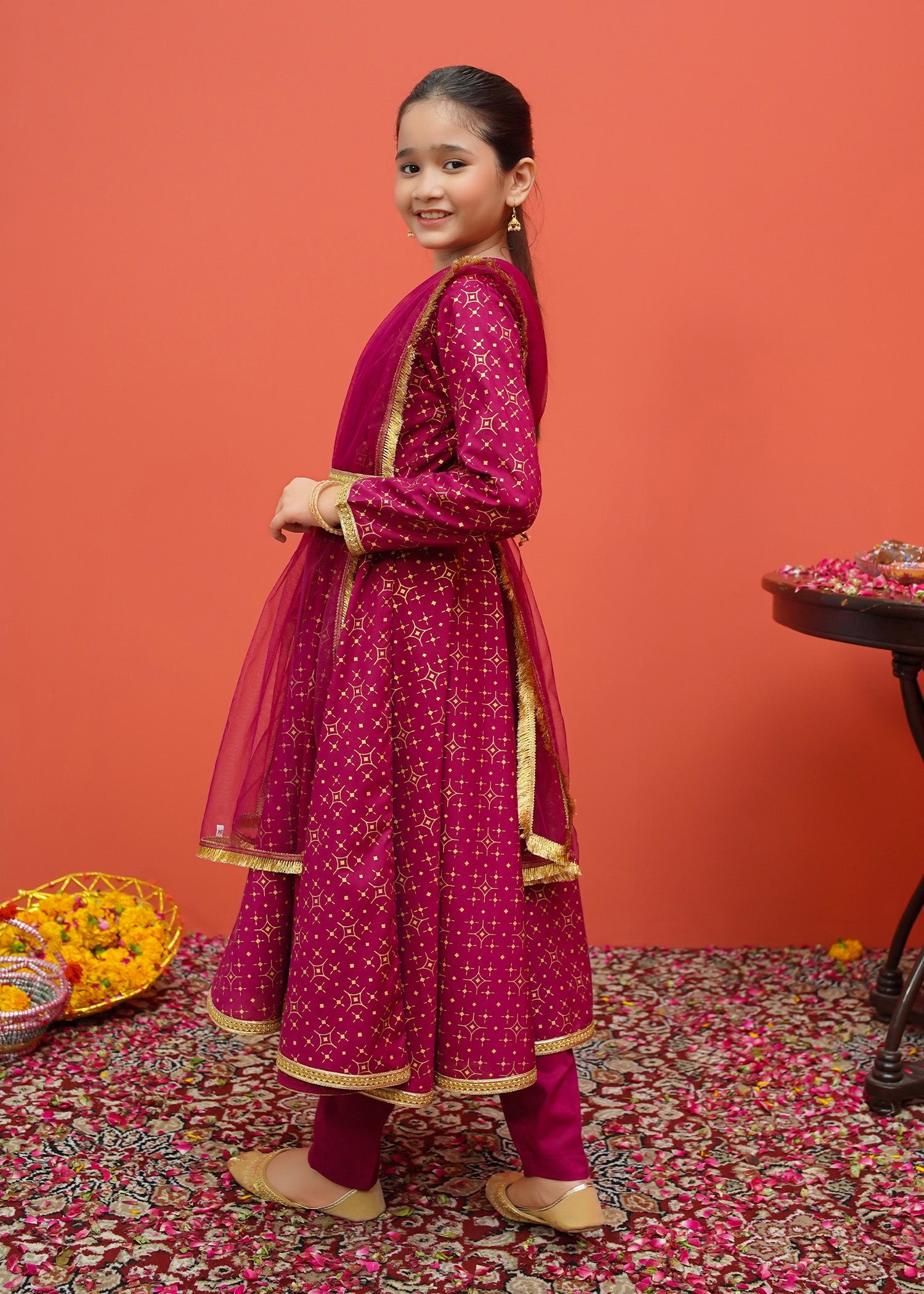 Festive Ensembles By Modest Stitched 3 Piece Printed Emb Cambric Vol-02 Collection'2024-8195