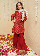 Gulzar By Modest Stitched 3 Piece Formals Collection'2025-9005-Maroon