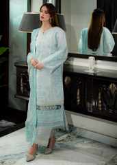 Meerak Stitched 3 Piece Emb Lawn Suit-Evren
