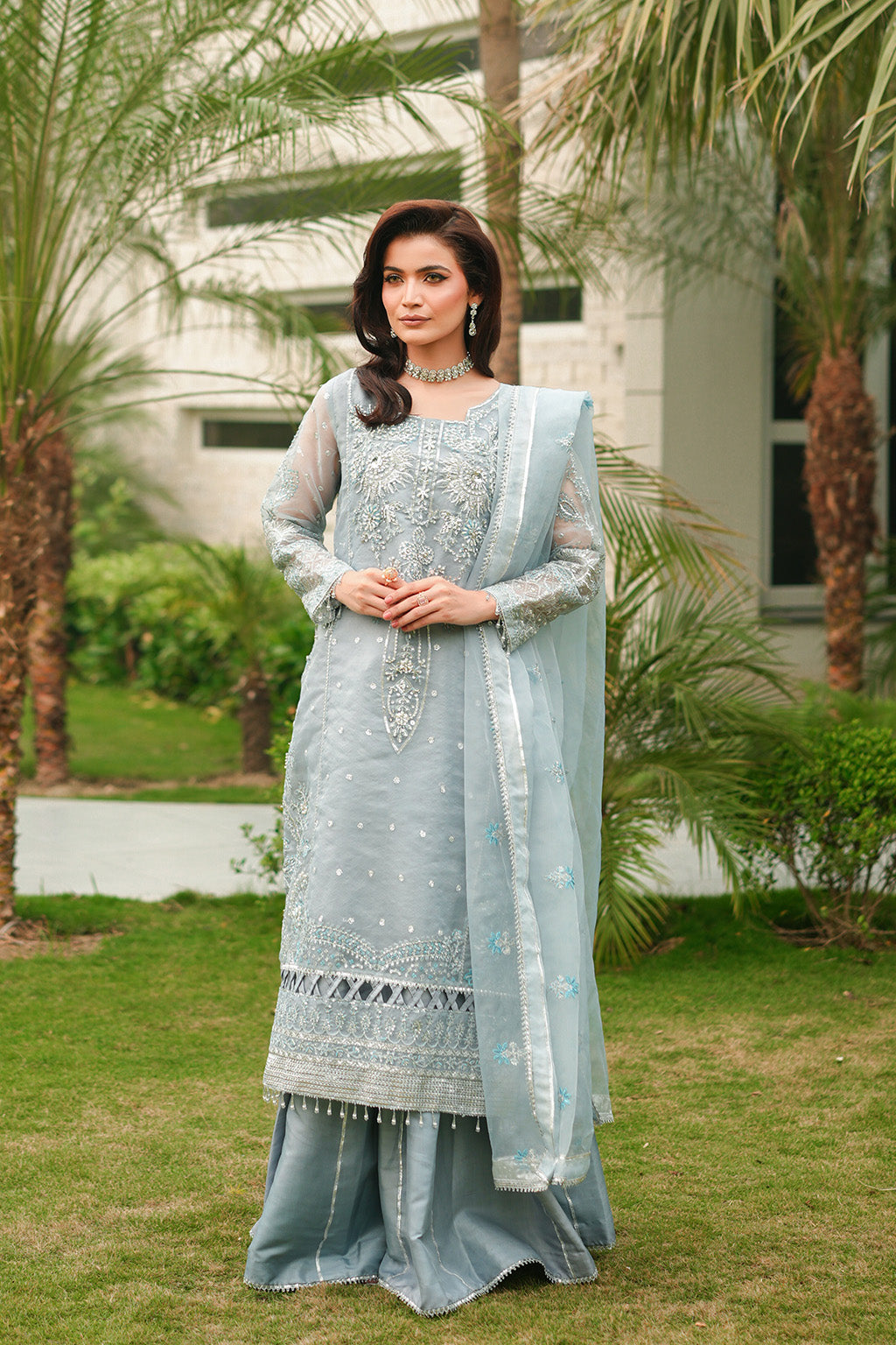 Celebrations By Mehreen Hamza Unstitched 3 Piece Luxury Formals Collection'2024-Resham