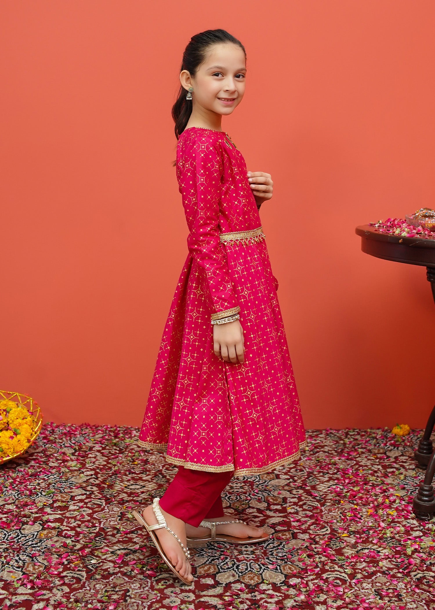 Festive Ensembles By Modest Stitched 3 Piece Printed Emb Cambric Vol-02 Collection'2024-8505