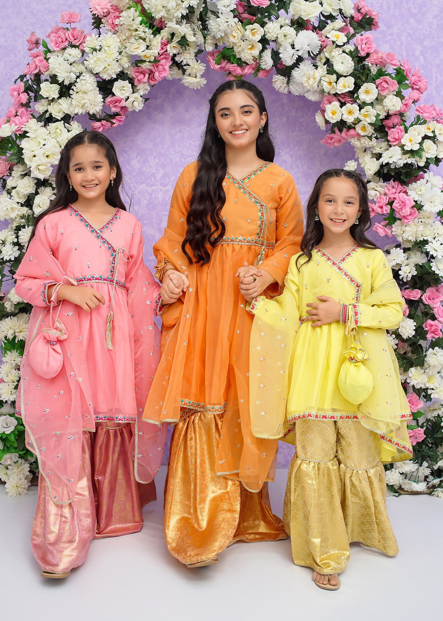 Modest Stitched 3 Piece Kids Festive Formals Edit-02 Collection'2024-Mah Hoor