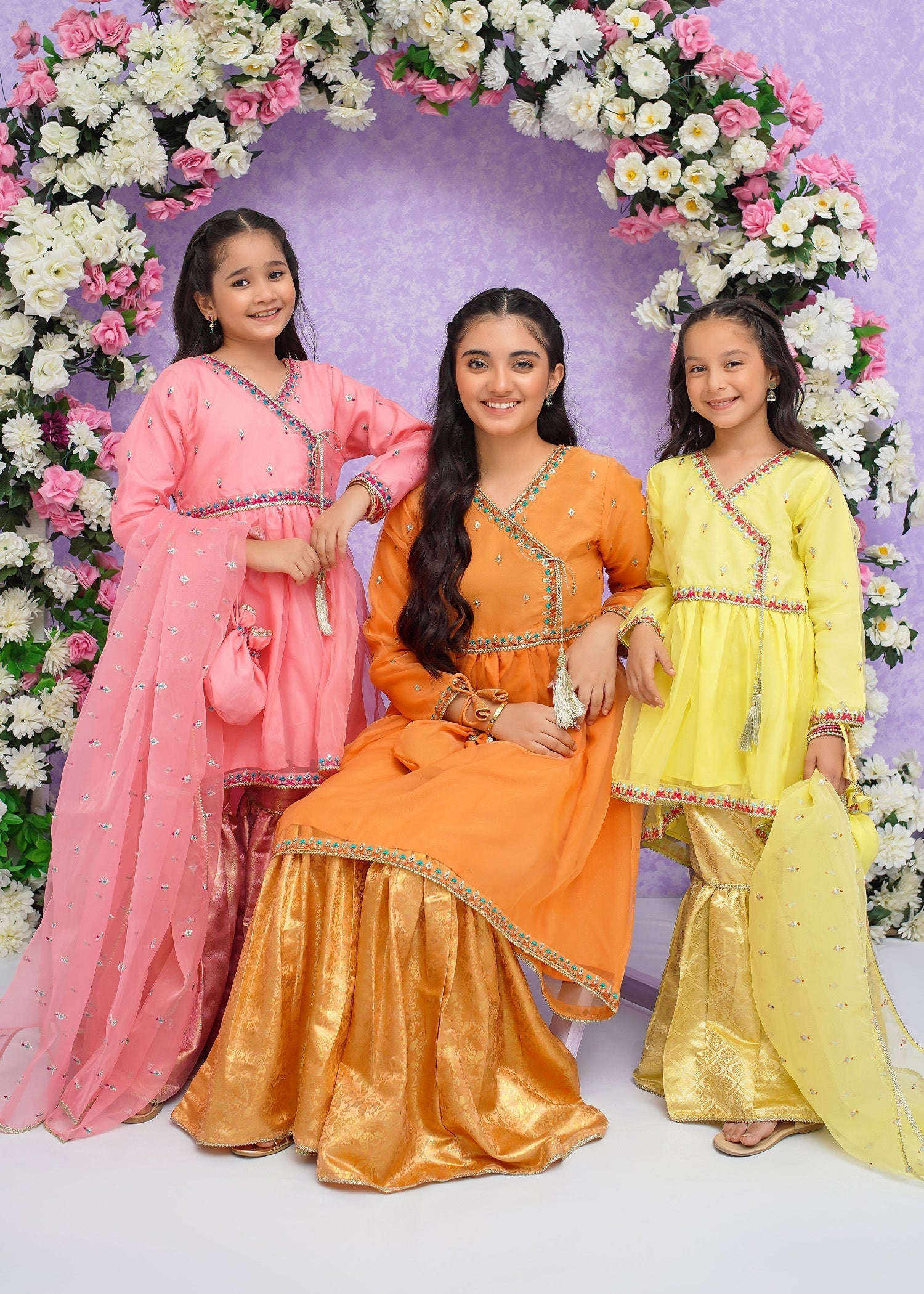 Modest Stitched 3 Piece Kids Festive Formals Edit-02 Collection'2024-Mehjabeen