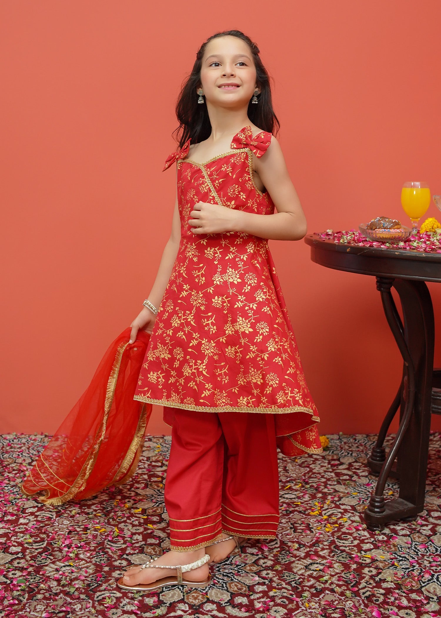 Festive Ensembles By Modest Stitched 3 Piece Printed Emb Cambric Vol-02 Collection'2024-8565