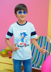 Modest Stitched Summer Kids Collection'2024-Sonic Graphic Tee